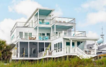 Oceanfront Folly Beach vacation rental with deck