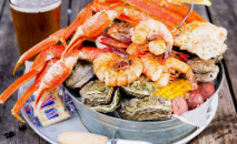Seafood at The Crab Shack on Folly Beach