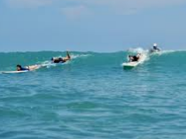 Group surf lesson on Folly Beach