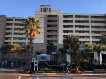 Oceanfront pool at Tides Folly Beach hotel